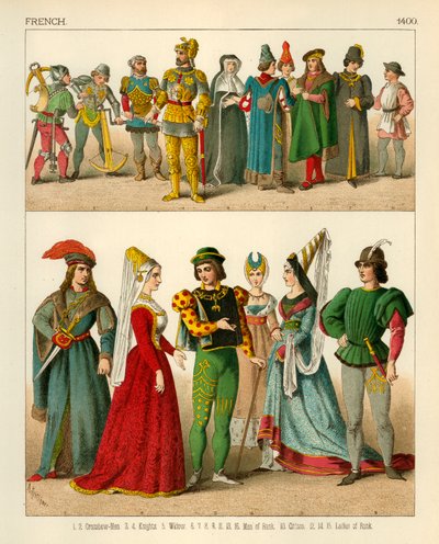 French Costume 1400 by Albert Kretschmer